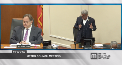 Councilmember Robert Swope addresses the Metro Council, Aug. 2, 2022