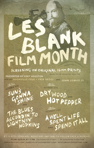 Best of Blank: Les Blank Film Month Starts Tonight at Fort Houston