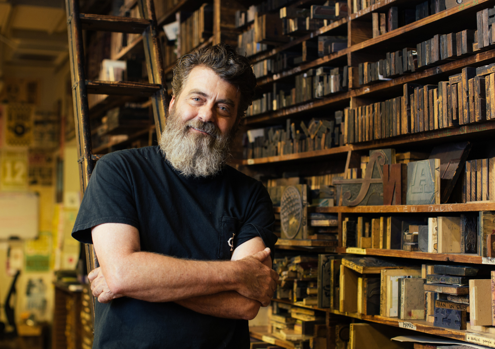 Wayne White Turns His Eye on Nashville at Hatch Show Print