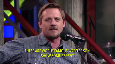 Watch Sturgill Simpson and Stephen Colbert Pitch to Waffle House