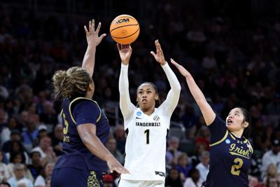 Vanderbilt's Mikayla Blakes faces off against Notre Dame in Fort Worth, Texas, March 27, 2026
