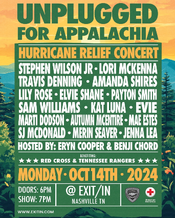 Unplugged for Appalachia benefit show poster