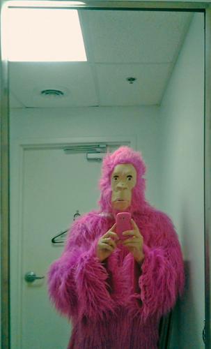 Ever wondered what it's like inside those sign-flipping mascot costumes? So did our reporter — until he went ape