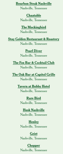 Nashville Bars Celebrate Mint Julep Month