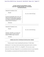 Temporary restraining order