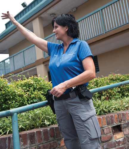 At Casa Blanca Casa Linda, a low-rate apartment complex, office manager Pauline Spalding plays mother, enforcer and badass