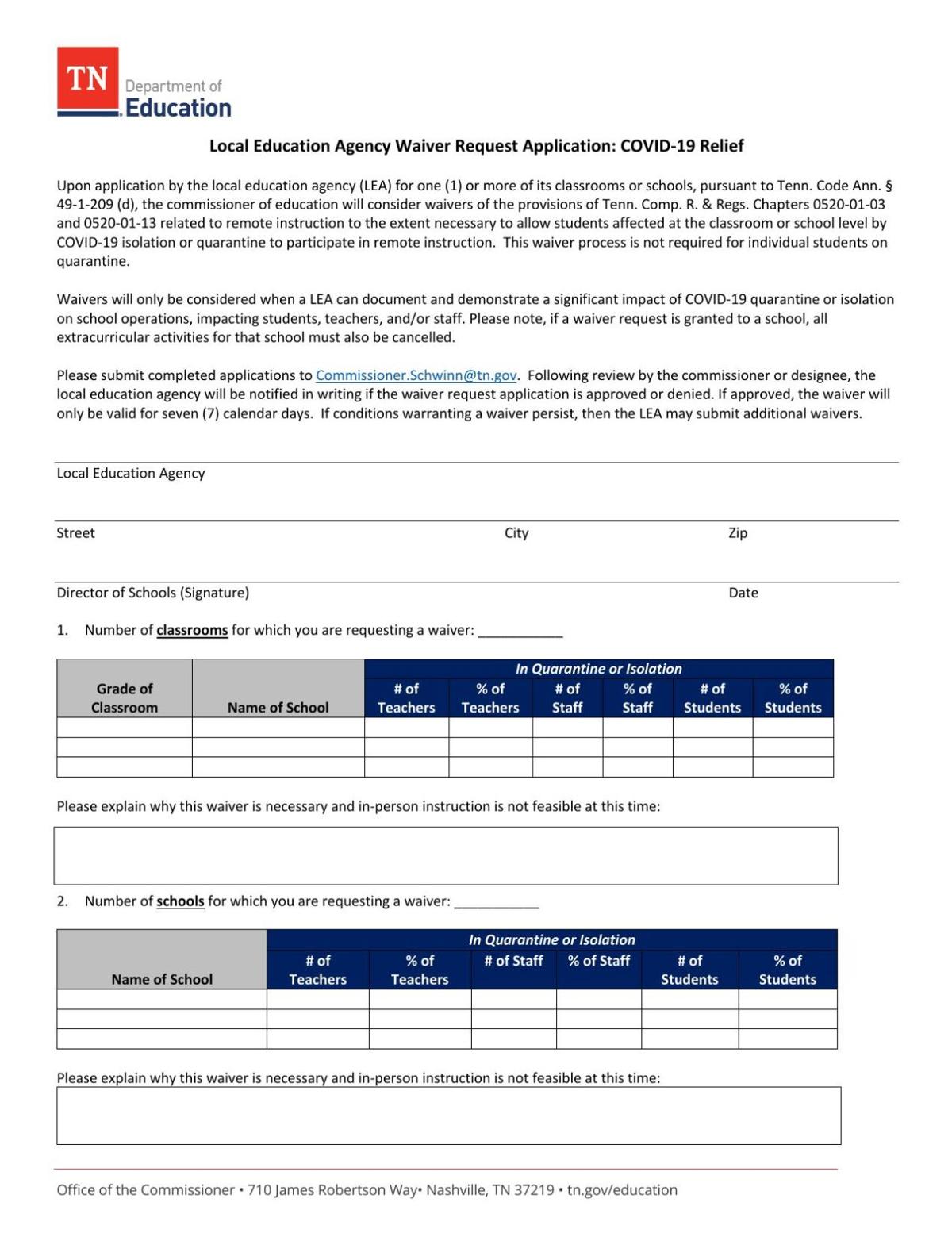Tennessee Schools Lack Clarity From State Leaders as the Pandemic Worsens
