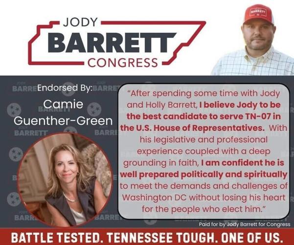 Camie Guenther Green's endorsement of Jody Barrett