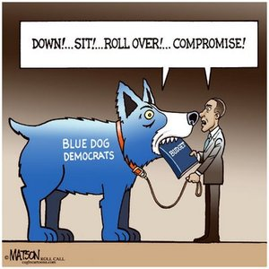 where did the term blue dog democrat come from