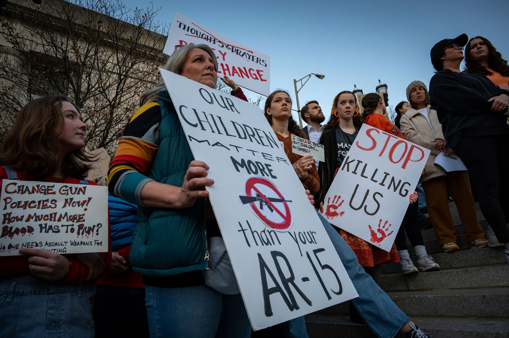 Protesters rally for gun reform at the state Capitol, March 30, 2023