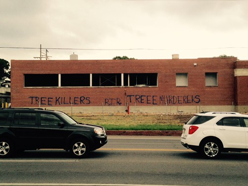 Somebody Misses the Magnolia Trees Outside the Old Colonial Bakery on Franklin Pike