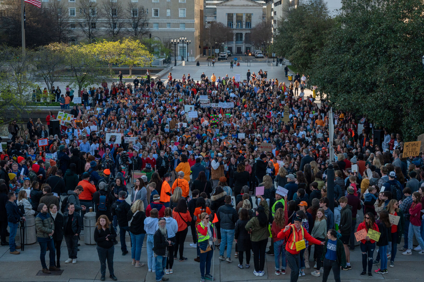 Crowds rally against gun violence at the state Capitol, March 30, 2023