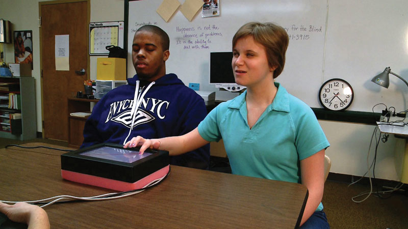 Mapping drones, touch-learning math apps for the blind, liquid-filled records and more