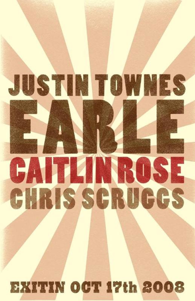 Justin Townes Earle, Caitlin Rose and Chris Scruggs Tonight at Exit/In