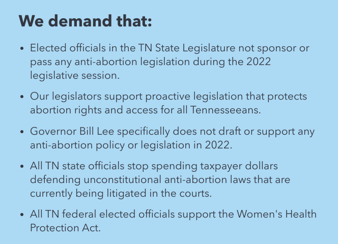 Planned Parenthood demands