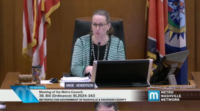 Vice Mayor Angie Henderson addresses the Metro Council, July 16, 2024