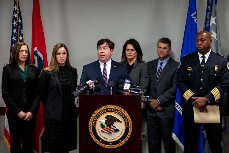 U.S. Attorney Robert McGuire leads a press conference about the formation of a new Nashville-based joint Homeland Security Task Force, Nov. 6, 2025