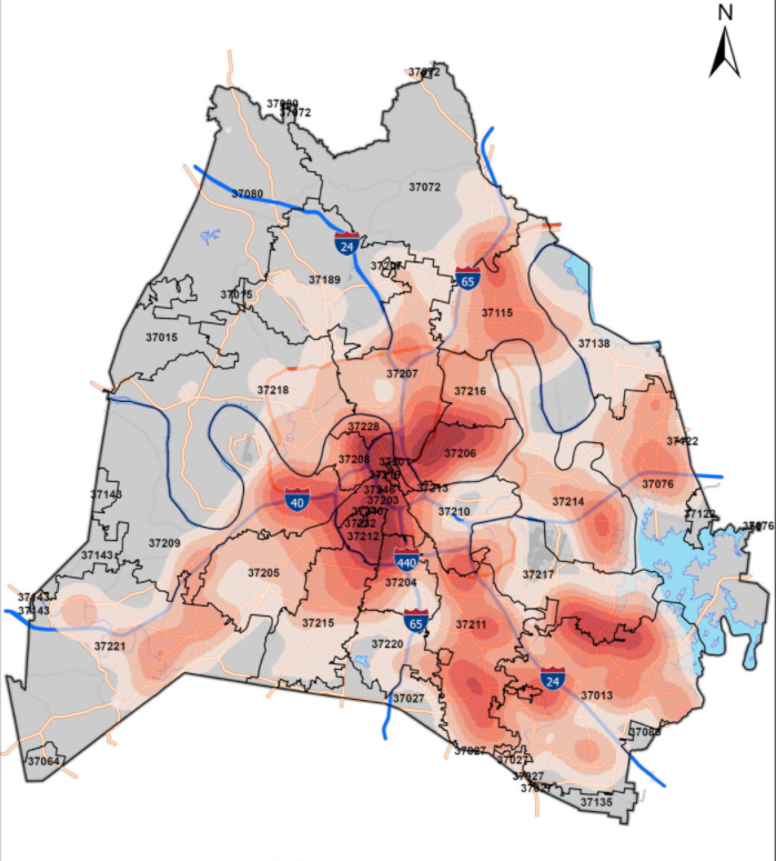 Metro Nashville Property Maps Covid-19 Cases Spiking In Nashville | Pith In The Wind | Nashvillescene.com