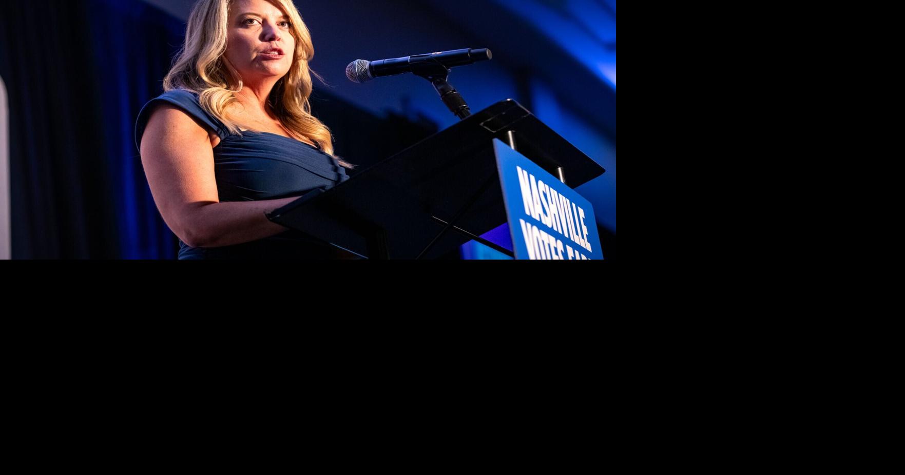 Democratic gubernatorial nominee Jerri Green at the Davidson County Democratic Party fall dinner, Oct. 23, 2026