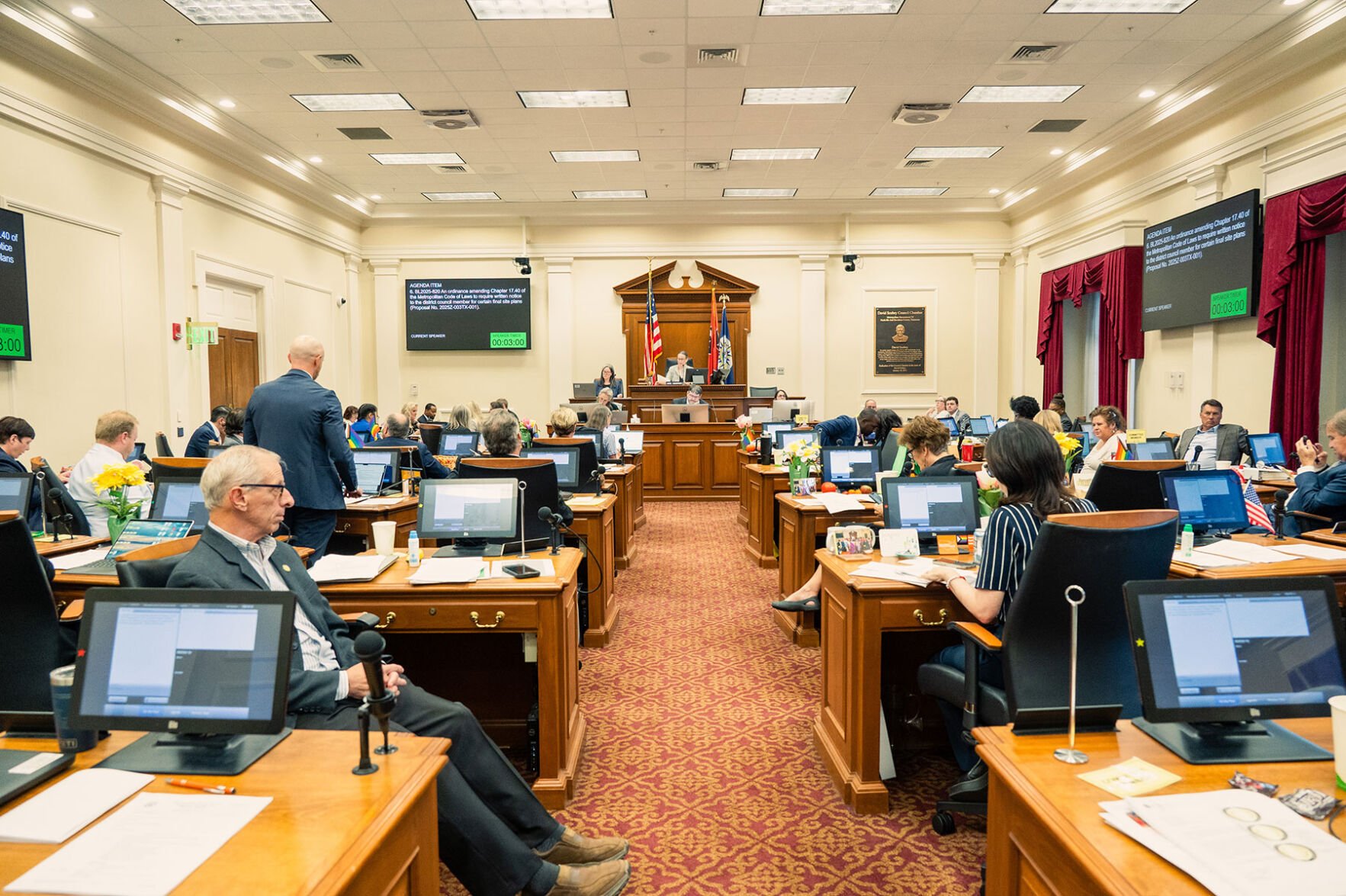 Interior of the Metro Council chambers