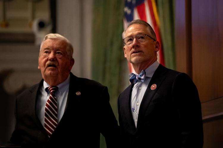 Lt. Gov. Randy McNally (left) and state Sen. Bo Watson appear on the Senate floor, March 19, 2026