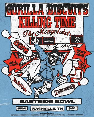 Gorilla Biscuits Eastside Bowl flyer 2025