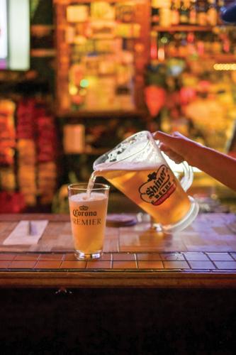 A pitcher of beer at the Villager Tavern