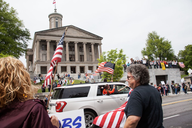 'Nashville Freedom Rally' Descends on Capitol Amid Pandemic Shutdown