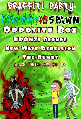 Graffiti Party!! Opposite Box, BRONZi Blonde, NWR, The Bumbs