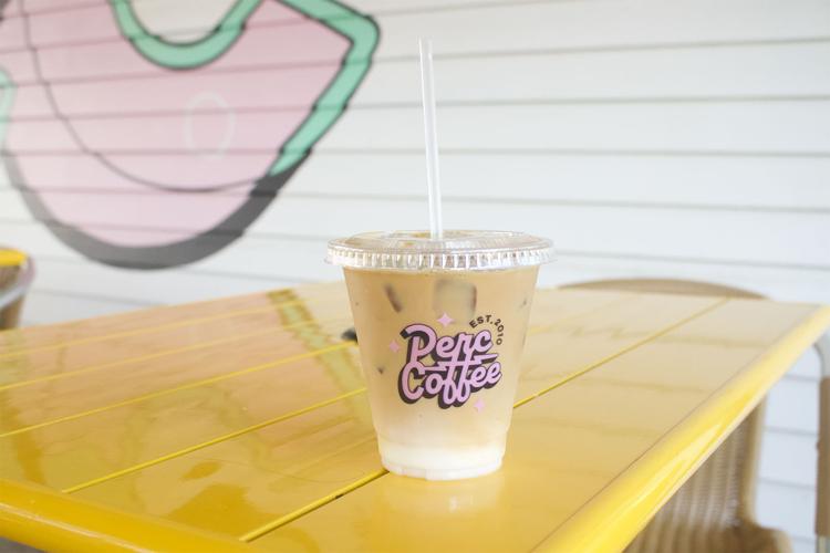 A drink at Perc Coffee