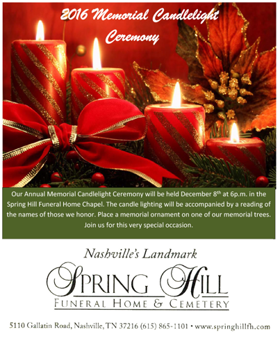 Spring Hill Annual Memorial Candlelight Ceremony