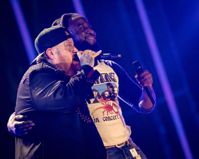 Jelly Roll and Shaboozey performing at Nissan Stadium during CMA Fest, 6/6/2025