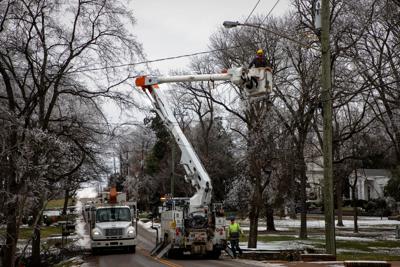 NES linemen work to restore power following Winter Storm Fern