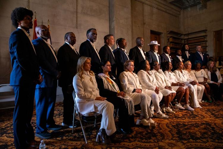 House and Senate Democrats following the state legislature's special session on congressional redistricting, May 7, 2026