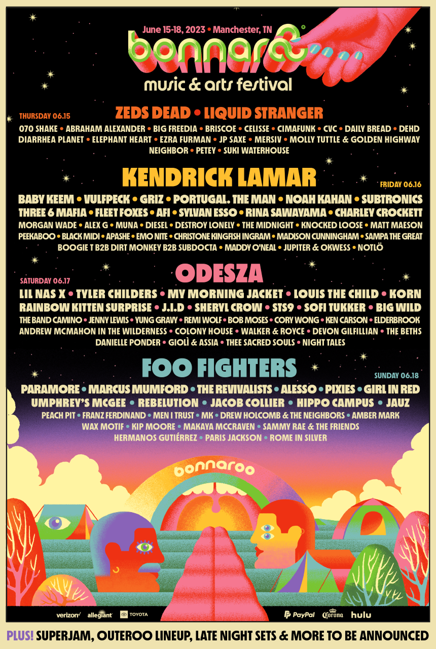 Kendrick Lamar, Odesza and Foo Fighters Top Bonnaroo 2023 Lineup