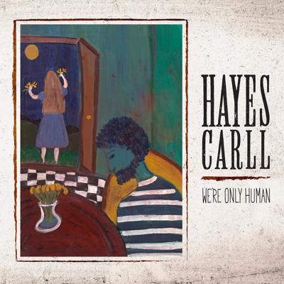 album art hayes carll we're only human illustration of man at table while woman walks out the door