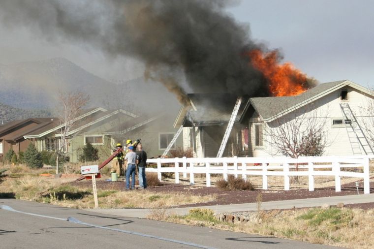 House Fire, Heavy Smoke in Doney Park Flagstaff