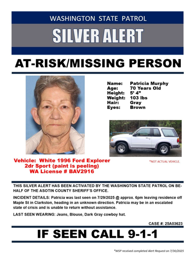 Asotin County sheriffs looking for missing 70-year-old woman | News ...