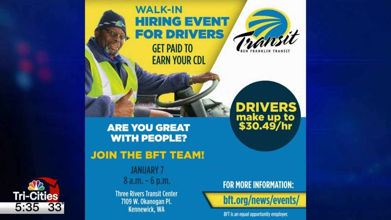 Ben-Franklin Transit Looking For Bus Drivers All Through The Town ...