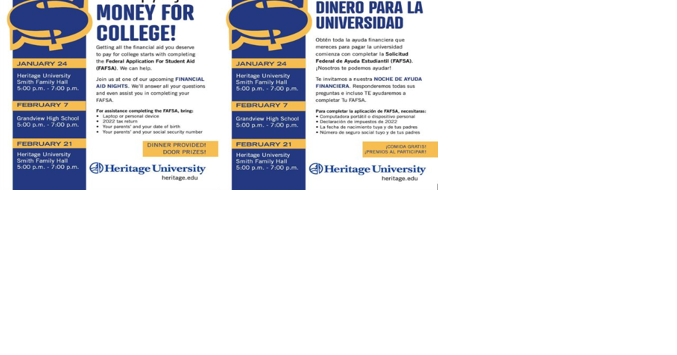 Financial aid nights set to help Heritage students navigate FAFSA changes - Vimarsana News