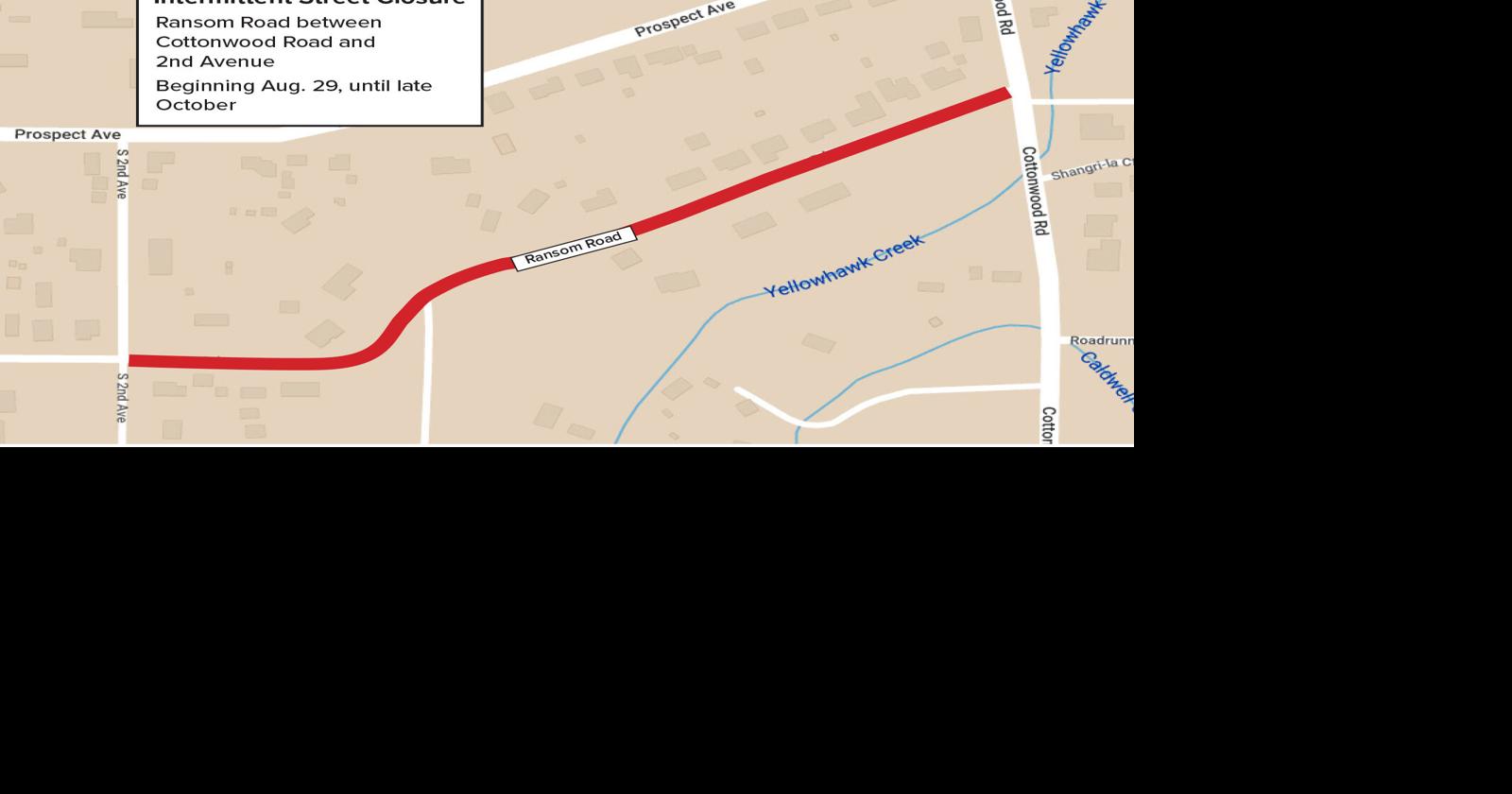 Ransom Road to see intermittent road closures through October Traffic