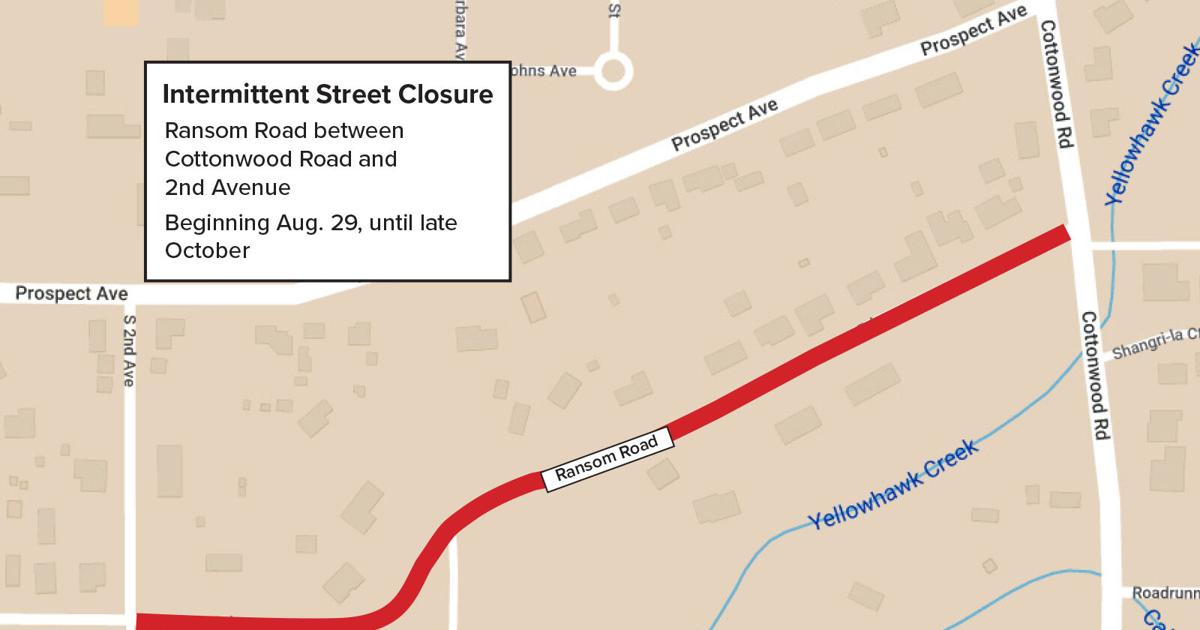 Armour Rd Closure Ransom Road to see intermittent road closures through October | Traffic ...