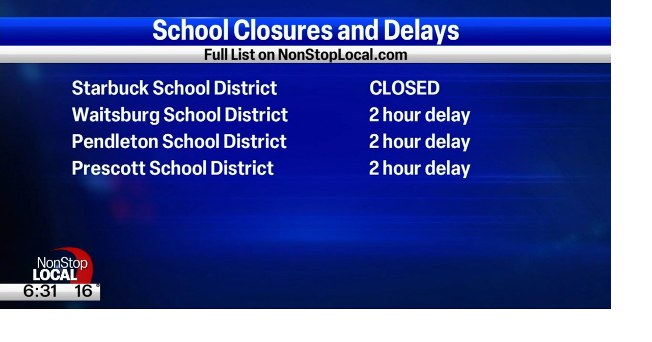 NonStop Local Weather Alert school delays and closures for December 20