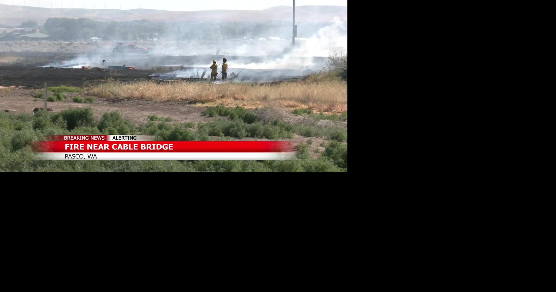 Smoke from 5 acre fire near Cable Bridge in Pasco visible for miles ...