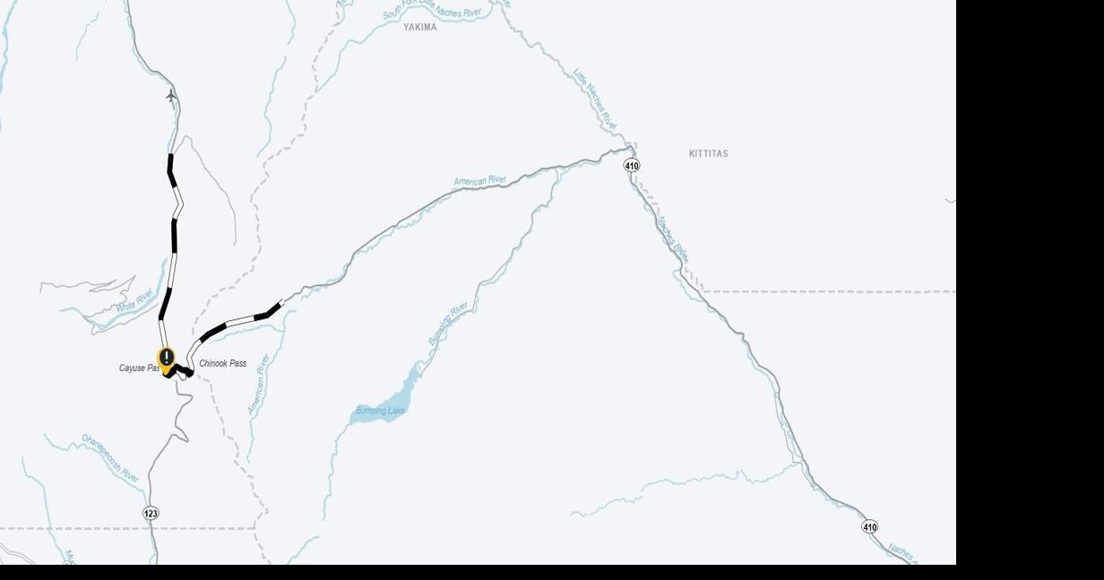 Chinook Pass closure map