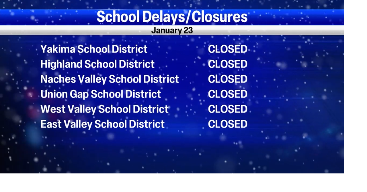 School delays and closures for Jan. 23 News