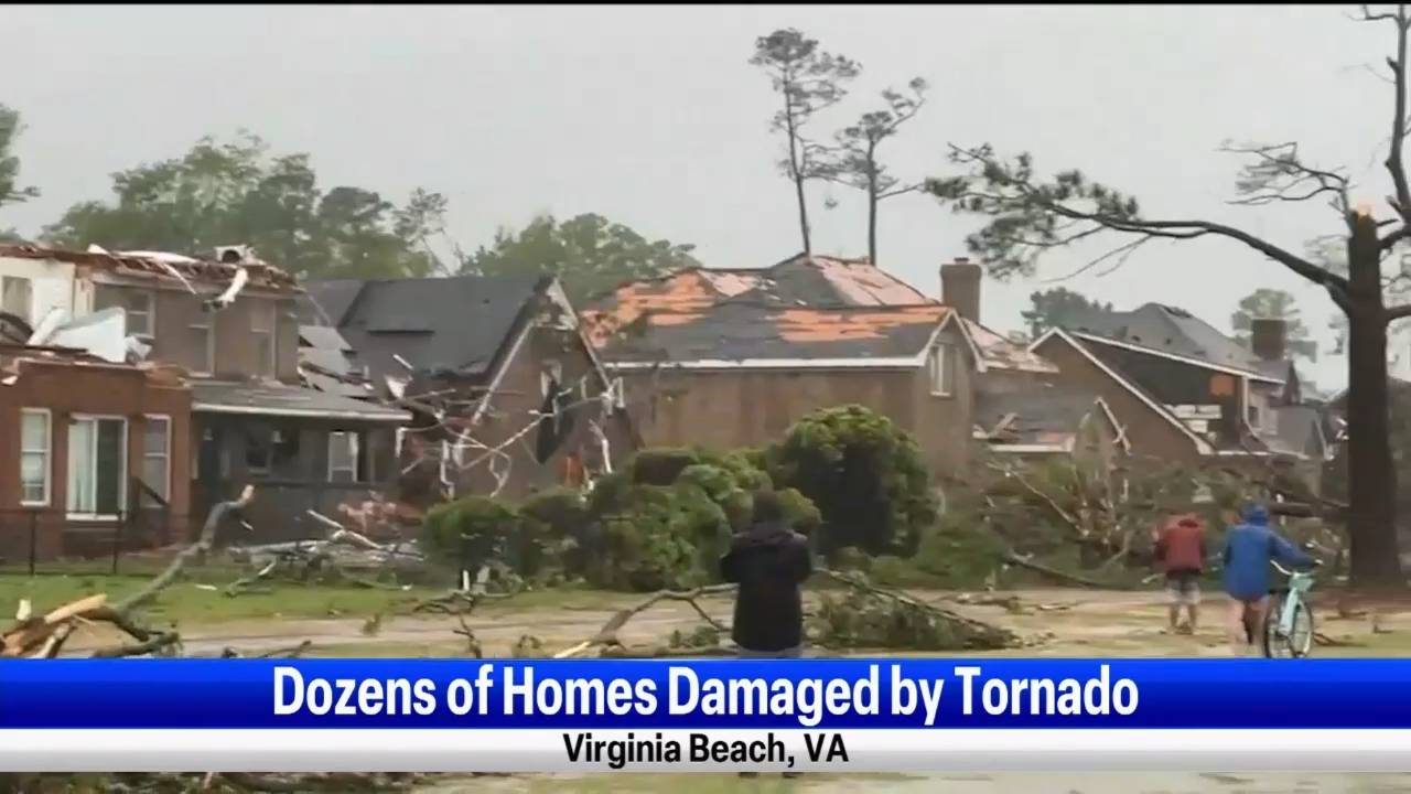 Virginia Beach tornado: Up to 100 homes damaged and schools closed after  Sunday storms