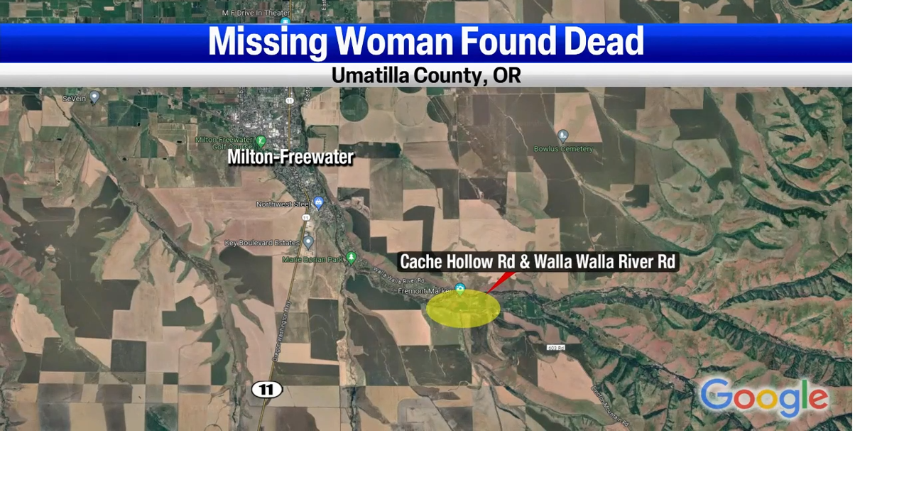 Missing woman found dead near MiltonFreewater News