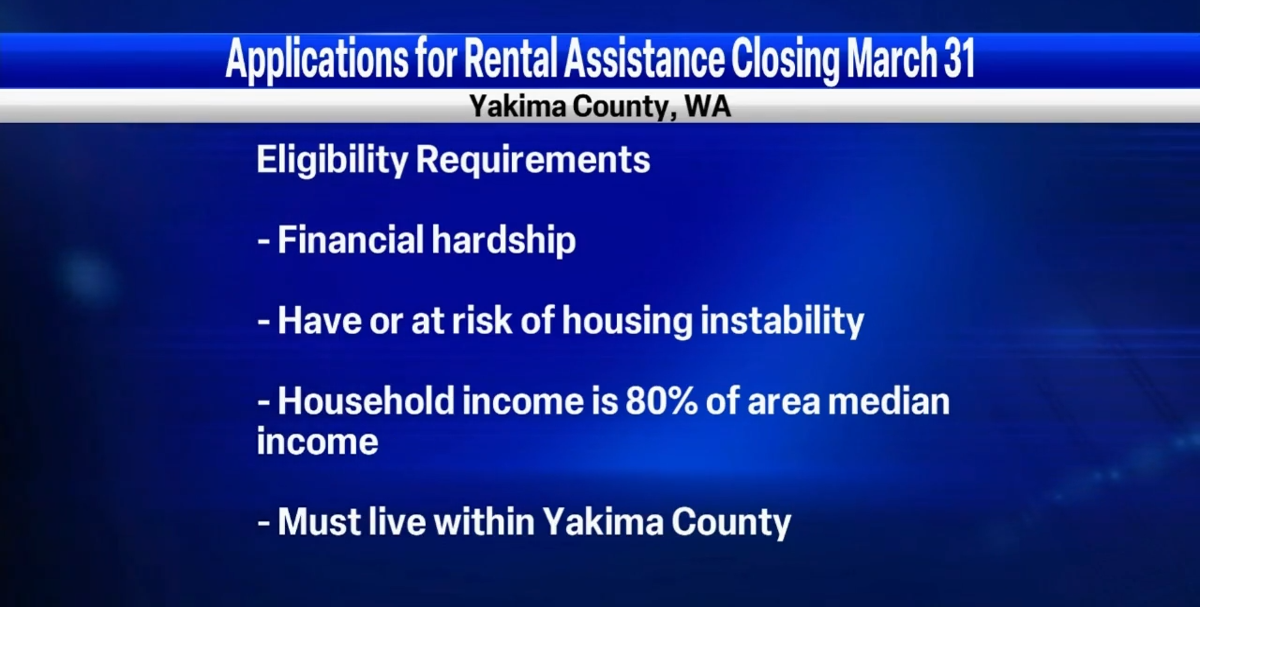 Applications for rental assistance in Yakima County closing soon News