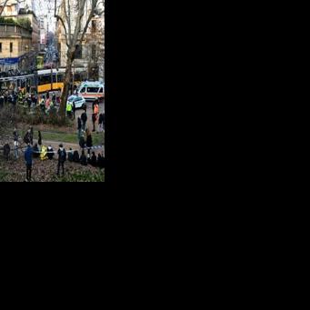 The tram derailed in Italy's financial and fashion capital